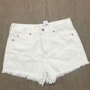 High Rise Distressed Jean Shorts NWT